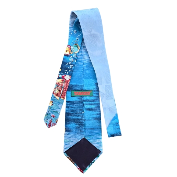 🐠 Tabasco Brand 100% Silk Tie - Underwater Fish Scene Novelty Necktie - Picture 3 of 5